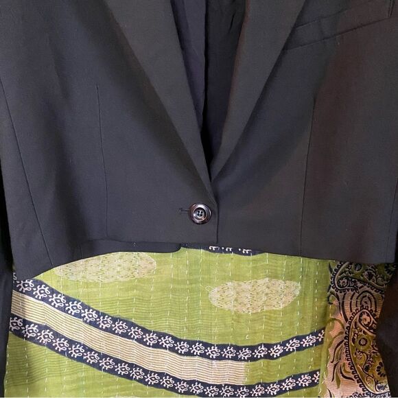 Free People We the Free Black Block Party Crop Blazer Size Large - Picture 5 of 13